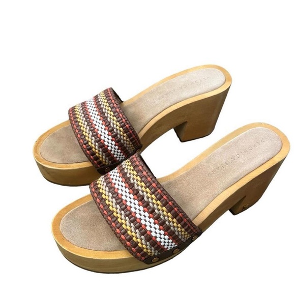 Veronica Beard Hannalee Platform Woven Clog Sandal  Mules | 6 - Picture 2 of 7